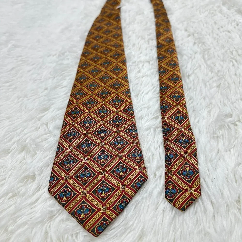 Christian Dior Cravate Mens Neck Tie All Silk Multicolor Vintage